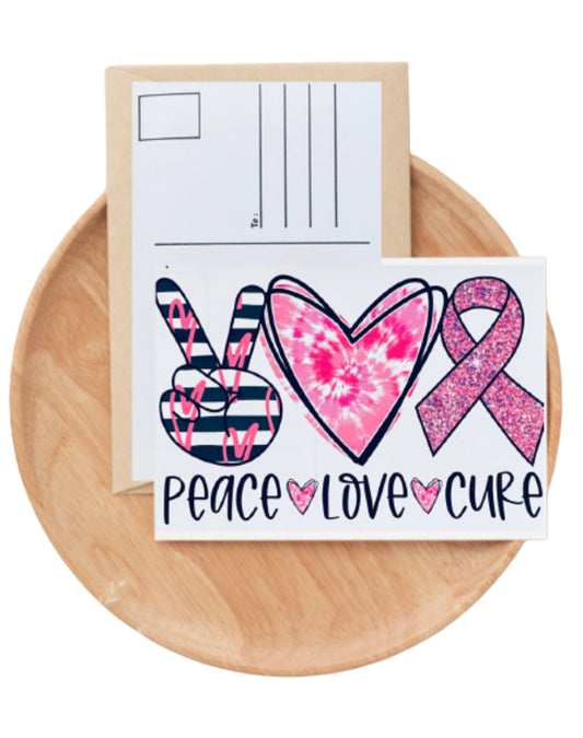 Peace Love Cure Post Card